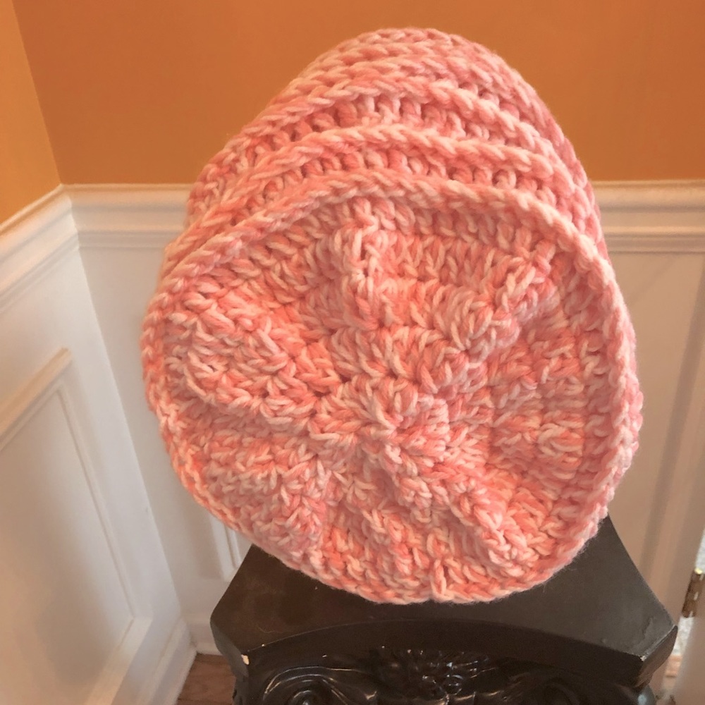 Crocheted slouch hat